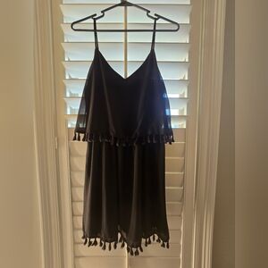 Xhilaration Black Dress with Tassel Accents